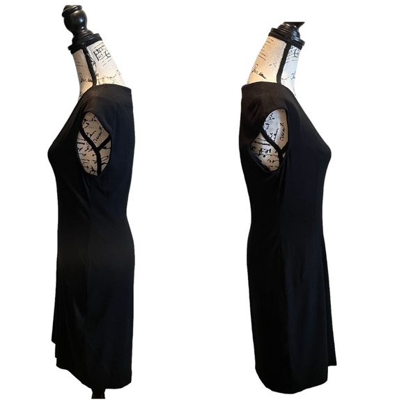DVF Diane Von Furstenberg Manette Sheath Dress Black Size 6 Small Scoop neck - Picture 5 of 13